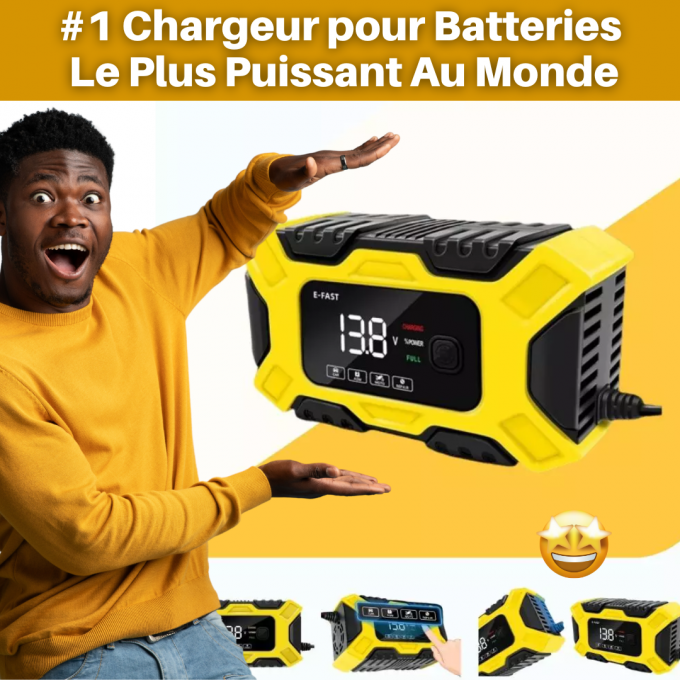 Chargeur de Batterie Puissant Portable Rapide Automatique (AUTO + MOTO) 🔥50% DE RÉDUCTION AUJOURD'HUI🔥